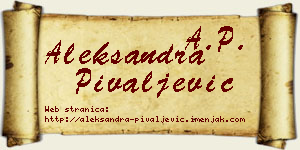 Aleksandra Pivaljević vizit kartica